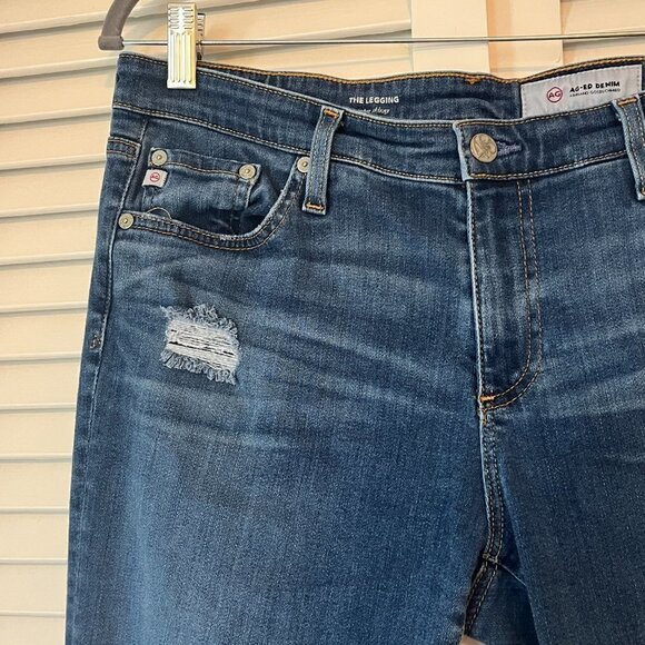 Adriano Goldschmied The Legging jeans super skinny 32R blue distressed - Picture 3 of 12